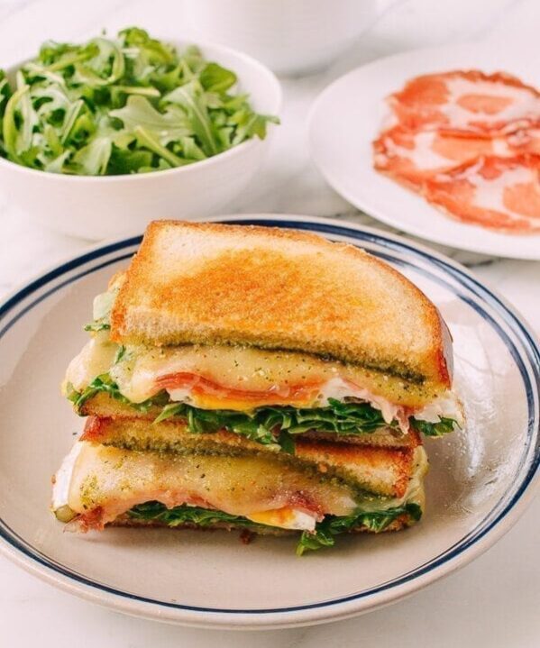 Green Eggs & Ham Grilled Cheese, by thewoksoflife.com
