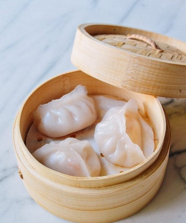 Har Gow dim sum shrimp dumplings, by thewoksoflife.com